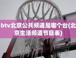 btv北京公共频道是哪个台(北京生活频道节目表)