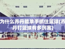 为什么乔丹能单手抓住篮球(乔丹打篮球有多厉害)