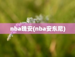 nba晚安(nba安东尼)