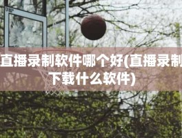 直播录制软件哪个好(直播录制下载什么软件)