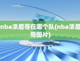 nba浓眉哥在哪个队(nba浓眉哥图片)