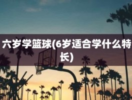 六岁学篮球(6岁适合学什么特长)