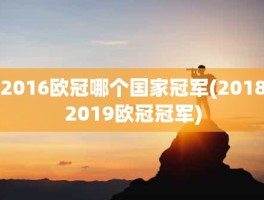 2016欧冠哪个国家冠军(20182019欧冠冠军)