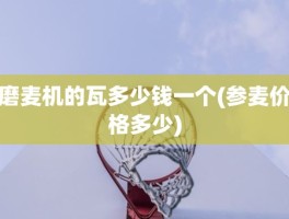 磨麦机的瓦多少钱一个(参麦价格多少)