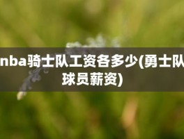nba骑士队工资各多少(勇士队球员薪资)