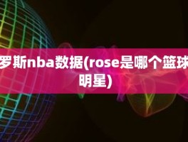 罗斯nba数据(rose是哪个篮球明星)