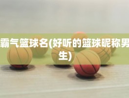 霸气篮球名(好听的篮球昵称男生)