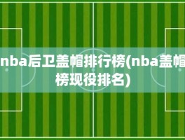 nba后卫盖帽排行榜(nba盖帽榜现役排名)