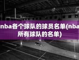 nba各个球队的球员名单(nba所有球队的名单)