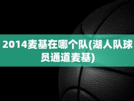 2014麦基在哪个队(湖人队球员通道麦基)
