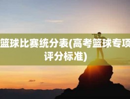 篮球比赛统分表(高考篮球专项评分标准)