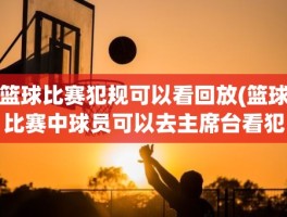 篮球比赛犯规可以看回放(篮球比赛中球员可以去主席台看犯规次数吗)