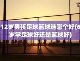 12岁男孩足球篮球选哪个好(6岁学足球好还是篮球好)