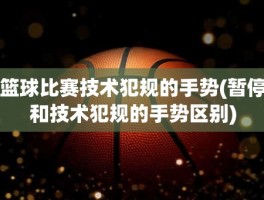 篮球比赛技术犯规的手势(暂停和技术犯规的手势区别)