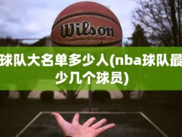 球队大名单多少人(nba球队最少几个球员)