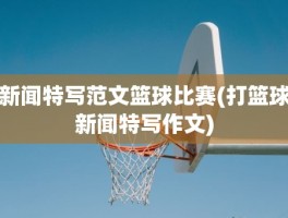 新闻特写范文篮球比赛(打篮球新闻特写作文)