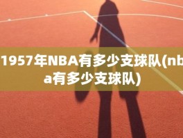 1957年NBA有多少支球队(nba有多少支球队)