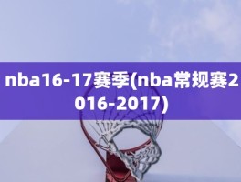 nba16-17赛季(nba常规赛2016-2017)