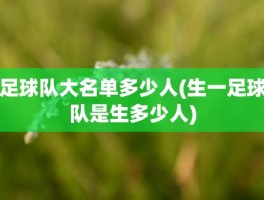 足球队大名单多少人(生一足球队是生多少人)