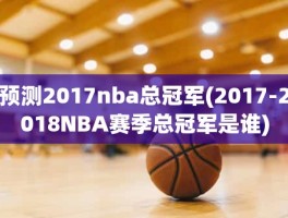 预测2017nba总冠军(2017-2018NBA赛季总冠军是谁)