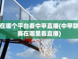 在哪个平台看中甲直播(中甲联赛在哪里看直播)