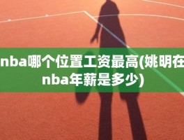 nba哪个位置工资最高(姚明在nba年薪是多少)