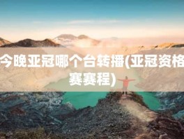 今晚亚冠哪个台转播(亚冠资格赛赛程)