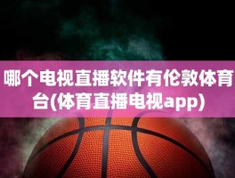 哪个电视直播软件有伦敦体育台(体育直播电视app)