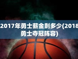 2017年勇士薪金剩多少(2018勇士夺冠阵容)