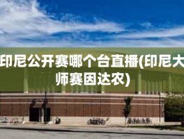 印尼公开赛哪个台直播(印尼大师赛因达农)