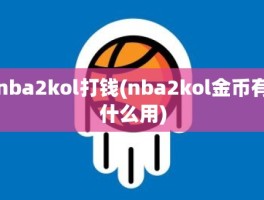 nba2kol打钱(nba2kol金币有什么用)