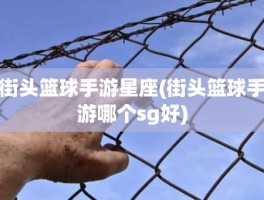 街头篮球手游星座(街头篮球手游哪个sg好)