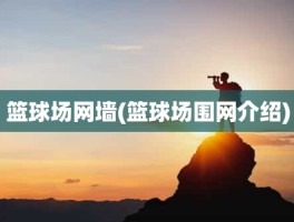 篮球场网墙(篮球场围网介绍)