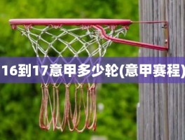 16到17意甲多少轮(意甲赛程)