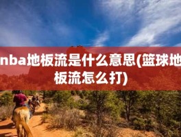 nba地板流是什么意思(篮球地板流怎么打)