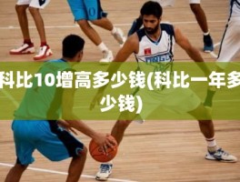 科比10增高多少钱(科比一年多少钱)