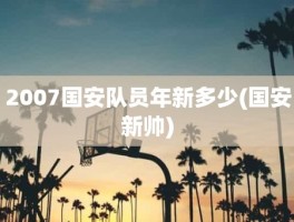 2007国安队员年新多少(国安新帅)