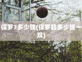 保罗7多少钱(保罗鞋多少钱一双)