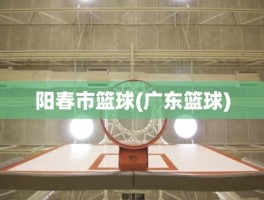阳春市篮球(广东篮球)