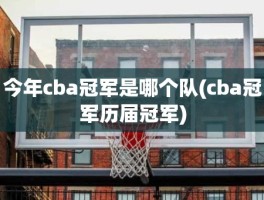 今年cba冠军是哪个队(cba冠军历届冠军)