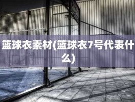 篮球衣素材(篮球衣7号代表什么)