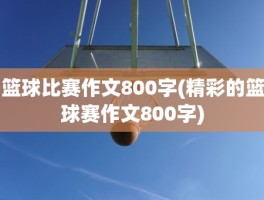 篮球比赛作文800字(精彩的篮球赛作文800字)