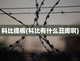 科比提裤(科比有什么丑闻啊)