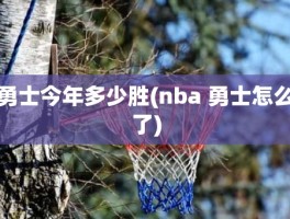 勇士今年多少胜(nba 勇士怎么了)