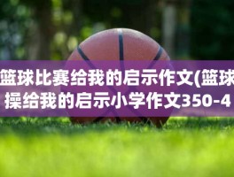 篮球比赛给我的启示作文(篮球操给我的启示小学作文350-400字)