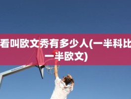 看叫欧文秀有多少人(一半科比一半欧文)