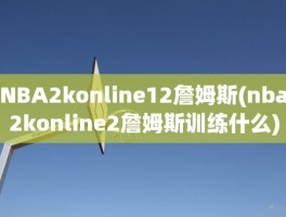 NBA2konline12詹姆斯(nba2konline2詹姆斯训练什么)