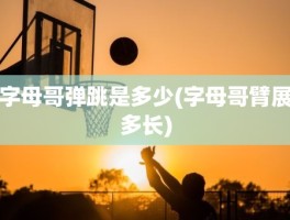字母哥弹跳是多少(字母哥臂展多长)