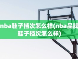 nba鞋子档次怎么样(nba品牌鞋子档次怎么样)