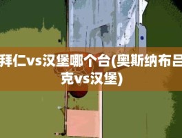 拜仁vs汉堡哪个台(奥斯纳布吕克vs汉堡)